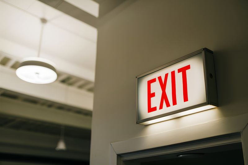 LED Exit Sign in Commercial Space